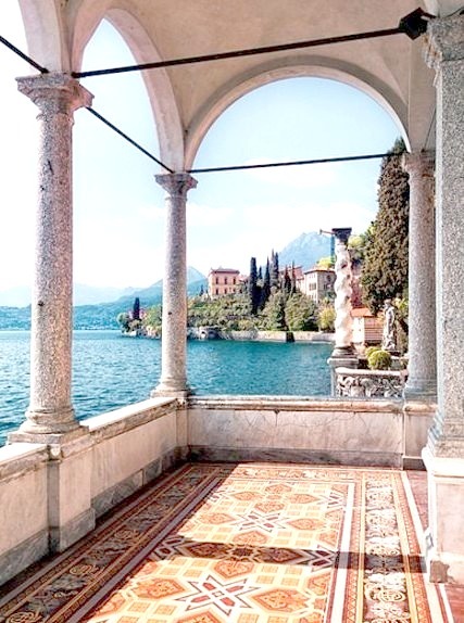 Columns, Lake Como, Italy