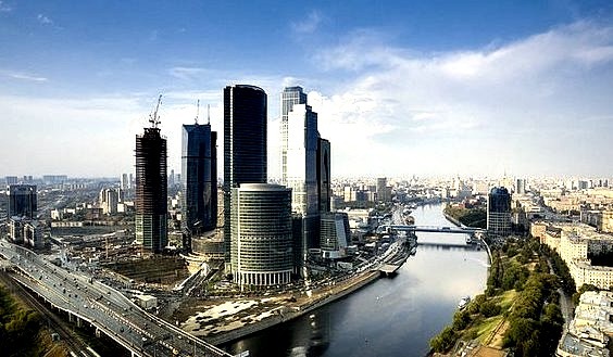 Panorama towards International Business Center - Moscow, Russia.