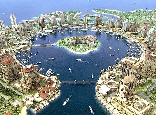 by esmampusti on Flickr.Porto Arabia - The Pearl Qatar Artificial Island.
