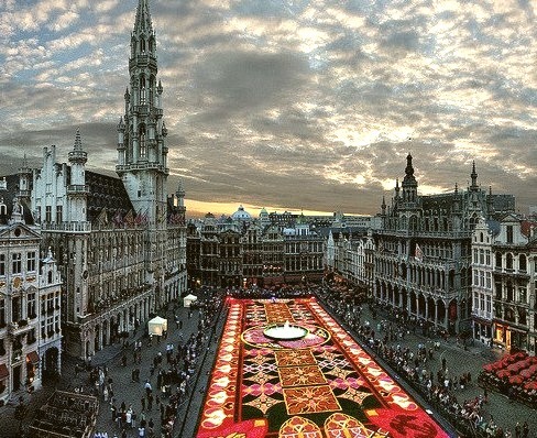 by gbatistini on Flickr.Brussels Grand Place, biggest carpet of flowers in the world, Belgium.