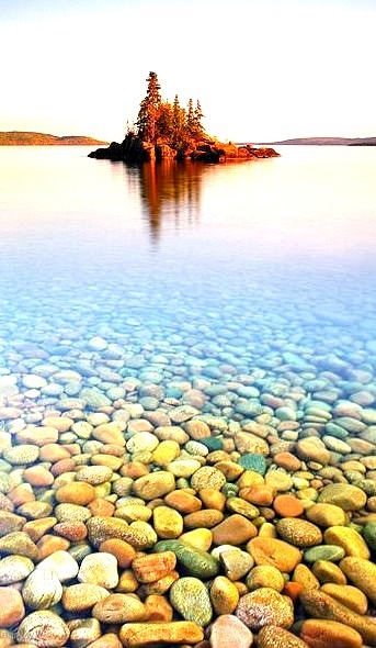 Sunset Island, Lake Superior, Canada