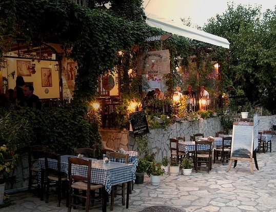 Poseidon taverna in Lefkada, Ionian Islands, Greece