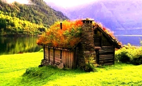 Grass Roof Home, Norway