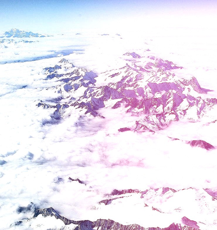 Aerial view of the Swiss Alps